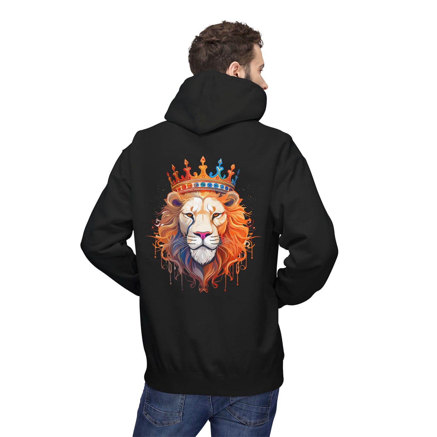 Watercolor Lion of Judah Graphic Hoodie