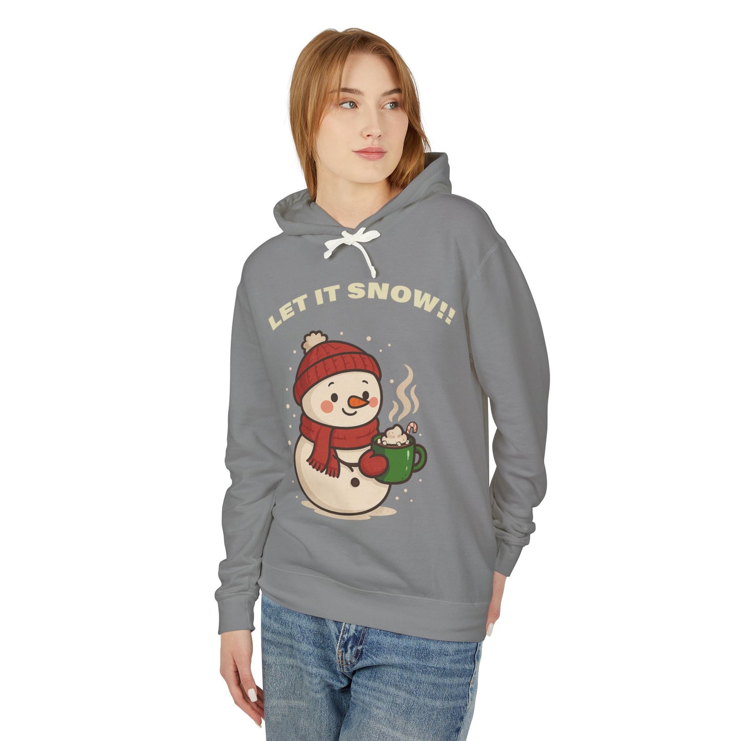 Let It Snow! Unisex Lightweight Hooded Sweatshirt