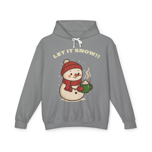 Let It Snow! Unisex Lightweight Hooded Sweatshirt